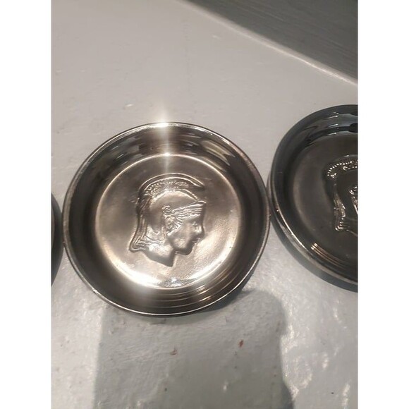 Mercury Glass Roman Gladiator Coasters - Picture 5 of 6